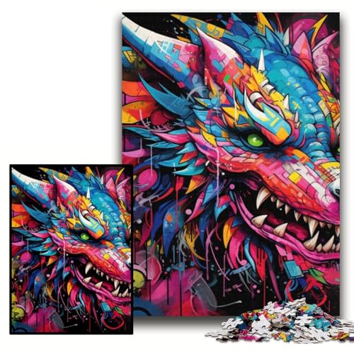 1000-teiliges Puzzle Dinosaurier-Graffiti, Papppuzzle, 26x38cm, Halloween, Weihnachten, Geburtstag 1000-teiliges Puzzle Dinosaurier-Graffiti, Papppuzzle, 26x38cm, Halloween, Weihnachten, Geburtstag von ZKYUBEK