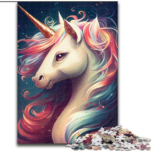 1000-teiliges Puzzle Einhorn, niedliches Puzzle für Erwachsene, Größe 50x75cm, anspruchsvolles Denkspiel für Teenager, Spaß für den Spieleabend mit der Familie 1000-teiliges Puzzle Einhorn, niedliches Puzzle für Erwachsene, Größe 50x75cm, anspruchsvolles Denkspiel für Teenager, Spaß für den Spieleabend mit der Familie von ZKYUBEK