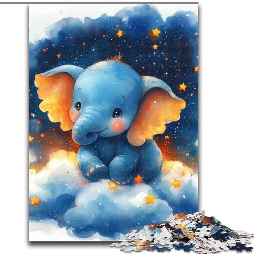 1000-teiliges Puzzle Elefanten-Puzzle, 26x38cm, Familie und Freunde, geeignet für Kinder ab 14 Jahren von ZKYUBEK