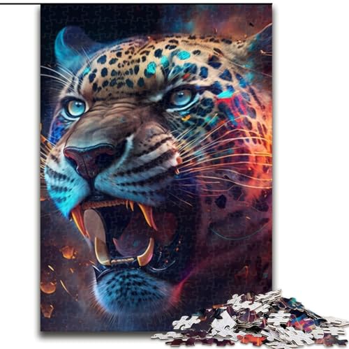 1000-teiliges Puzzle Fantasy Leopard, Größe 26x38cm, anspruchsvolles Denkspiel für Teenager, unterhaltsames interaktives Spiel für die ganze Familie von ZKYUBEK