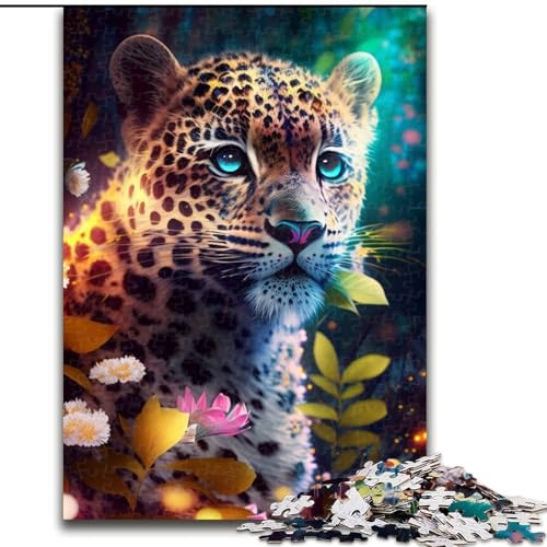 1000-teiliges Puzzle Fantasy Leopard, Größe 26x38cm, anspruchsvolles Denkspiel für Teenager, unterhaltsames interaktives Spiel für die ganze Familie von ZKYUBEK
