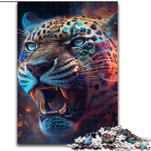 1000-teiliges Puzzle Fantasy Leopard, Größe 50x75cm, anspruchsvolles Denkspiel für Teenager, unterhaltsames interaktives Spiel für die ganze Familie von ZKYUBEK