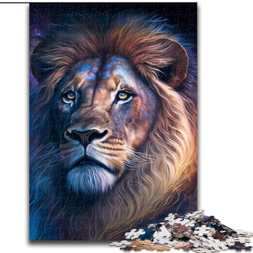 1000-teiliges Puzzle Fantasy Lion, Größe 26x38cm, anspruchsvolles Denkspiel für Teenager, unterhaltsames interaktives Spiel für die ganze Familie von ZKYUBEK
