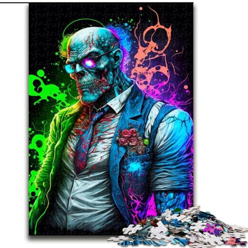 1000-teiliges Puzzle Gangster-Zombie, buntes Holzpuzzle, Größe 50x75cm, anspruchsvolles Denkspiel – entspannendes Spielzeug für Teenager von ZKYUBEK