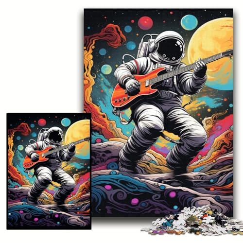 1000-teiliges Puzzle-Geschenk, Astronaut spielt Gitarre, Holzpuzzle, 50x75cm, Muttertag, Geburtstag, Weihnachten 1000-teiliges Puzzle-Geschenk, Astronaut spielt Gitarre, Holzpuzzle, 50x75cm, Muttertag, Geburtstag, Weihnachten von ZKYUBEK