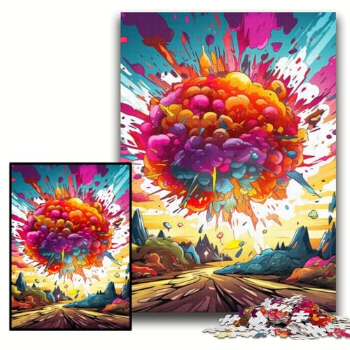 1000-teiliges Puzzle-Geschenk, Bunte Explosion, Holzpuzzle, 50x75cm, Muttertag, Geburtstage, Weihnachten 1000-teiliges Puzzle-Geschenk, Bunte Explosion, Holzpuzzle, 50x75cm, Muttertag, Geburtstage, Weihnachten von ZKYUBEK