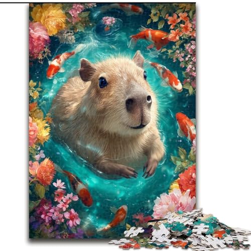 1000-teiliges Puzzle-Geschenk, Capibara-Holzpuzzle, 26x38cm, Denkspiel, interaktives Familienspiel, geeignet für Kinder ab 14 Jahren 1000-teiliges Puzzle-Geschenk, Capibara-Holzpuzzle, 26x38cm, Denkspiel, interaktives Familienspiel, geeignet für Kinder ab 14 Jahren von ZKYUBEK