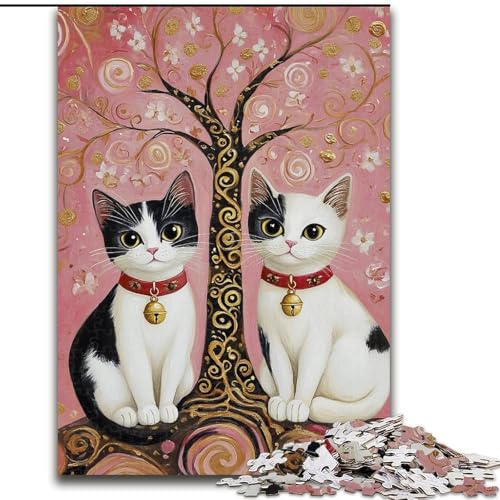 1000-teiliges Puzzle-Geschenk, Katzenkunst, Holzpuzzle, 26x38cm, Denksportaufgabe, interaktives Familienspiel, geeignet für Kinder ab 14 Jahren 1000-teiliges Puzzle-Geschenk, Katzenkunst, Holzpuzzle, 26x38cm, Denksportaufgabe, interaktives Familienspiel, geeignet für Kinder ab 14 Jahren von ZKYUBEK