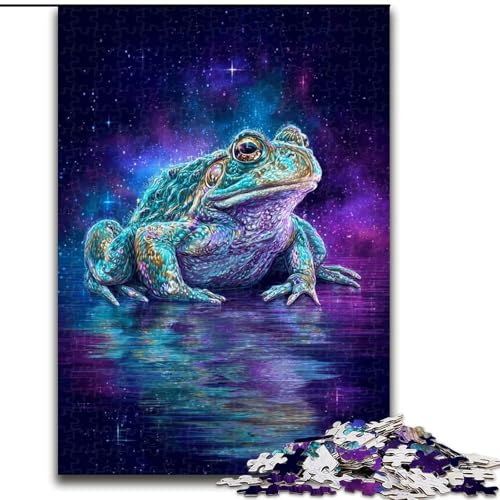 1000-teiliges Puzzle-Geschenk, Psychedelischer Frosch, Holzpuzzle, 26x38cm, Denksportaufgabe, interaktives Familienspiel, geeignet für Kinder ab 14 Jahren 1000-teiliges Puzzle-Geschenk, Psychedelischer Frosch, Holzpuzzle, 26x38cm, Denksportaufgabe, interaktives Familienspiel, geeignet für Kinder ab 14 Jahren von ZKYUBEK