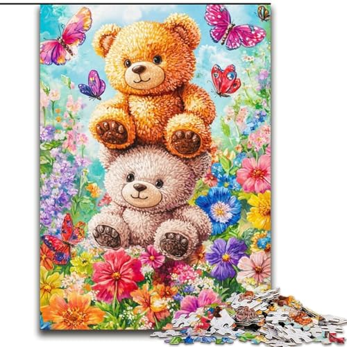 1000-teiliges Puzzle-Geschenk, Teddybär-Puzzle für Erwachsene, 50x75cm, anspruchsvolles DIY-Denkspiel für Teenager von ZKYUBEK