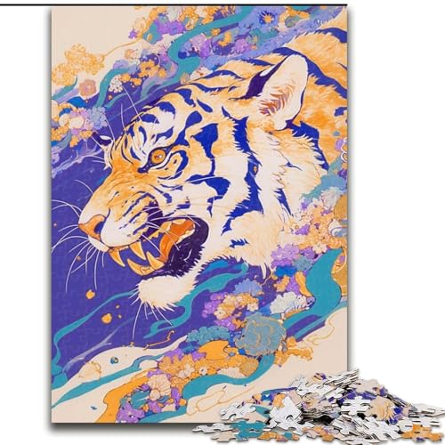 1000-teiliges Puzzle-Geschenk, Tiger-Puzzle für Erwachsene, 26x38cm, anspruchsvolles DIY-Denkspiel für Teenager von ZKYUBEK