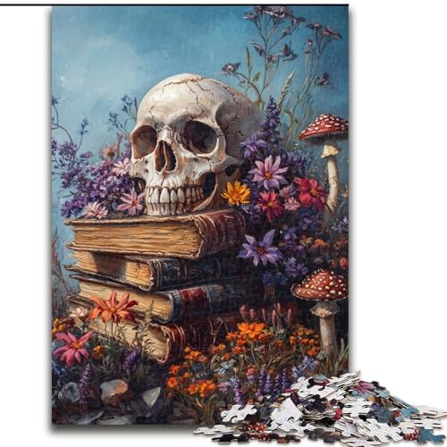 1000-teiliges Puzzle-Geschenk, Totenkopf- und Buch-Puzzle für Erwachsene, 26x38cm, anspruchsvolles DIY-Dekorationsspiel, interaktives Familienspielzeug 1000-teiliges Puzzle-Geschenk, Totenkopf- und Buch-Puzzle für Erwachsene, 26x38cm, anspruchsvolles DIY-Dekorationsspiel, interaktives Familienspielzeug von ZKYUBEK