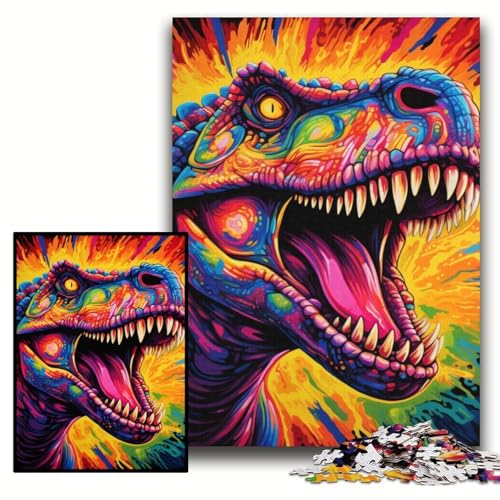 1000-teiliges Puzzle-Geschenk, buntes Dinosaurier-Holzpuzzle, 50x75cm, interaktives Familienspiel, DIY-Heimdekor, Gehirn-Herausforderungsgeschenk 1000-teiliges Puzzle-Geschenk, buntes Dinosaurier-Holzpuzzle, 50x75cm, interaktives Familienspiel, DIY-Heimdekor, Gehirn-Herausforderungsgeschenk von ZKYUBEK
