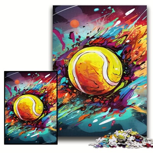 1000-teiliges Puzzle-Geschenk, buntes Tennis-Holzpuzzle, 50x75cm, interaktives Familienspiel, DIY-Heimdekoration, Gehirn-Herausforderungsgeschenk 1000-teiliges Puzzle-Geschenk, buntes Tennis-Holzpuzzle, 50x75cm, interaktives Familienspiel, DIY-Heimdekoration, Gehirn-Herausforderungsgeschenk von ZKYUBEK