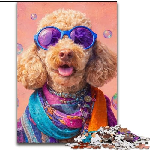 1000-teiliges Puzzle-Geschenk, modisches Pudel-Puzzle für Erwachsene, Familieninteraktion und Gehirn-Herausforderung, Familienaktivitäts-Herausforderung, 50x75cm von ZKYUBEK