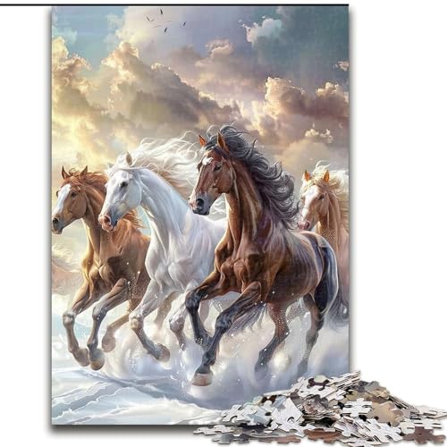 1000-teiliges Puzzle-Geschenk „DREI laufende Pferde“, Holzpuzzle für Erwachsene, 26x38cm, Heimaktivität für Feiertage, Geburtstage und Familienspieleabende 1000-teiliges Puzzle-Geschenk „DREI laufende Pferde“, Holzpuzzle für Erwachsene, 26x38cm, Heimaktivität für Feiertage, Geburtstage und Familienspieleabende von ZKYUBEK