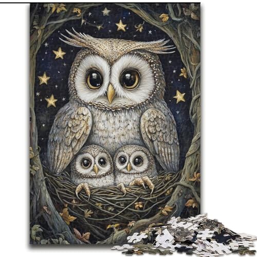 1000-teiliges Puzzle-Geschenk „Eulenfamilie“, Holzpuzzle für Erwachsene, 26x38cm, Heimaktivität für Feiertage, Geburtstage und Familienspieleabende 1000-teiliges Puzzle-Geschenk „Eulenfamilie“, Holzpuzzle für Erwachsene, 26x38cm, Heimaktivität für Feiertage, Geburtstage und Familienspieleabende von ZKYUBEK