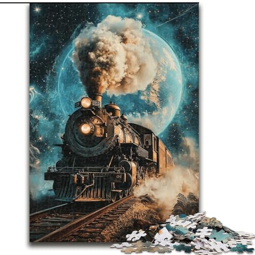 1000-teiliges Puzzle-Geschenk „Galaxy Train“ aus Holz, Puzzle für Erwachsene, 26x38cm, Aktivität zu Hause für Feiertage, Geburtstage und Spieleabende mit der Familie 1000-teiliges Puzzle-Geschenk „Galaxy Train“ aus Holz, Puzzle für Erwachsene, 26x38cm, Aktivität zu Hause für Feiertage, Geburtstage und Spieleabende mit der Familie von ZKYUBEK