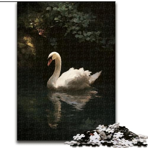 1000-teiliges Puzzle-Geschenk „Weißer Schwan“, Holzpuzzle, 26x38cm, Denksportaufgabe, interaktives Familienspiel, geeignet für Kinder ab 14 Jahren 1000-teiliges Puzzle-Geschenk „Weißer Schwan“, Holzpuzzle, 26x38cm, Denksportaufgabe, interaktives Familienspiel, geeignet für Kinder ab 14 Jahren von ZKYUBEK