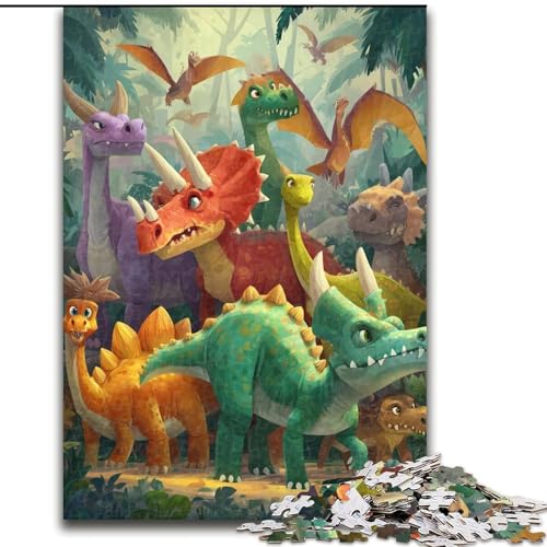 1000-teiliges Puzzle-Geschenk für Baby-Dinosaurier, Holzpuzzle, 26x38cm, Denksportaufgabe, interaktives Familienspiel, geeignet für Kinder ab 14 Jahren 1000-teiliges Puzzle-Geschenk für Baby-Dinosaurier, Holzpuzzle, 26x38cm, Denksportaufgabe, interaktives Familienspiel, geeignet für Kinder ab 14 Jahren von ZKYUBEK