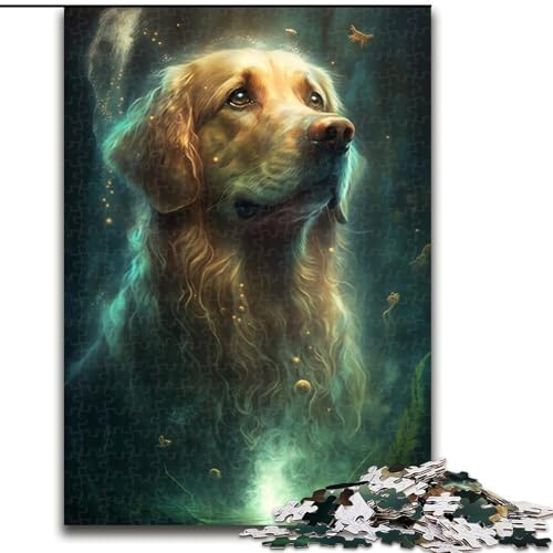 1000-teiliges Puzzle Golden Retriever, anspruchsvolle Puzzles, Größe 26x38cm, anspruchsvolles Denkspiel – entspannendes Spielzeug für Teenager von ZKYUBEK