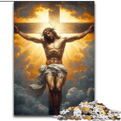 1000-teiliges Puzzle Jesus Jigsaws 1000 Teile für Erwachsene Familieninteraktives Spiel, Gehirn-Herausforderungsgeschenk 50X75CM von ZKYUBEK