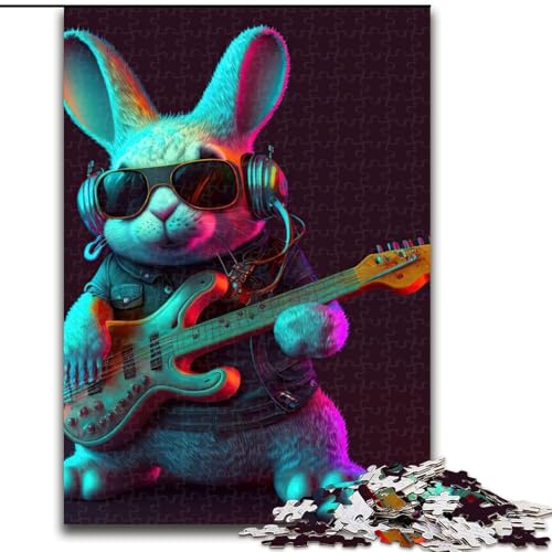 1000-teiliges Puzzle Kaninchen-Gitarre, Tier-Puzzle für Erwachsene, Größe 26x38cm, anspruchsvolles Denkspiel für Teenager, Spaß für den Spieleabend mit der Familie 1000-teiliges Puzzle Kaninchen-Gitarre, Tier-Puzzle für Erwachsene, Größe 26x38cm, anspruchsvolles Denkspiel für Teenager, Spaß für den Spieleabend mit der Familie von ZKYUBEK