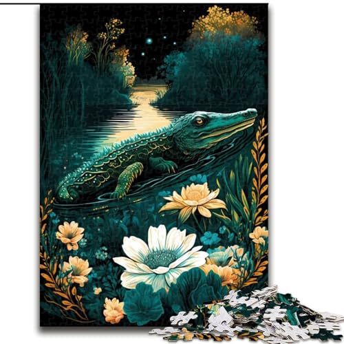 1000-teiliges Puzzle Krokodil, Zauberwelt, anspruchsvolle Puzzles, Größe 26x38cm, anspruchsvolles Denkspiel – entspannendes Spielzeug für Teenager von ZKYUBEK