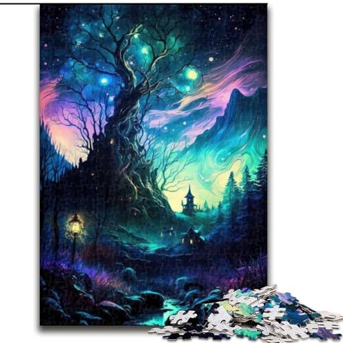 1000-teiliges Puzzle Magische Landschaft, anspruchsvolle Puzzles, Größe 26x38cm, anspruchsvolles Denkspiel – entspannendes Spielzeug für Teenager von ZKYUBEK