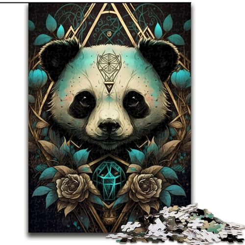 1000-teiliges Puzzle Mystischer Panda, anspruchsvolle Puzzles, Größe 50x75cm, anspruchsvolles Denkspiel – entspannendes Spielzeug für Teenager von ZKYUBEK