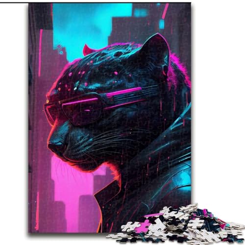 1000-teiliges Puzzle Panther, anspruchsvolle Puzzles, Größe 50x75cm, anspruchsvolles Denkspiel – entspannendes Spielzeug für Teenager von ZKYUBEK