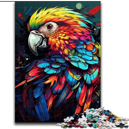 1000-teiliges Puzzle Papagei, Papppuzzle für Erwachsene, Größe 26x38cm, perfekt für Familienspaß, Partyspiele, Gastgeschenke für Geburtstagspartys von ZKYUBEK