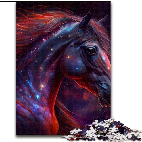 1000-teiliges Puzzle Pferd, Holzpuzzle, Größe 50x75cm, Familie und Freunde, geeignet für Kinder ab 14 Jahren von ZKYUBEK