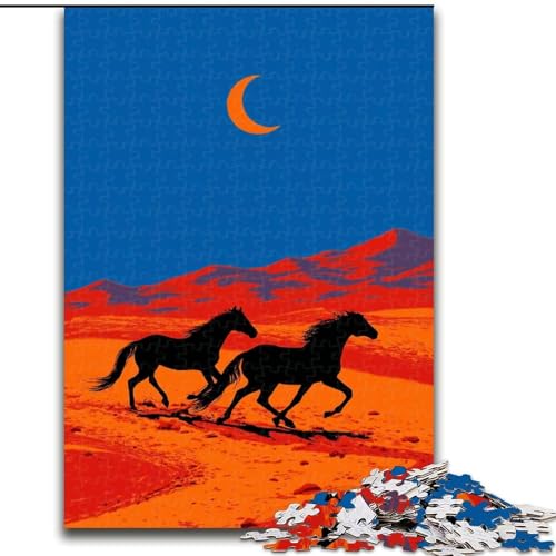1000-teiliges Puzzle Pferde in der Wüste, 50x75cm, Familie und Freunde, geeignet für Kinder ab 14 Jahren 1000-teiliges Puzzle Pferde in der Wüste, 50x75cm, Familie und Freunde, geeignet für Kinder ab 14 Jahren von ZKYUBEK