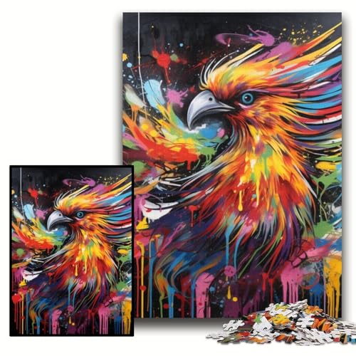 1000-teiliges Puzzle Phoenix, schwierige Puzzles für Erwachsene, 50x75cm, perfekt als Geburtstags-, Weihnachts 1000-teiliges Puzzle Phoenix, schwierige Puzzles für Erwachsene, 50x75cm, perfekt als Geburtstags-, Weihnachts von ZKYUBEK