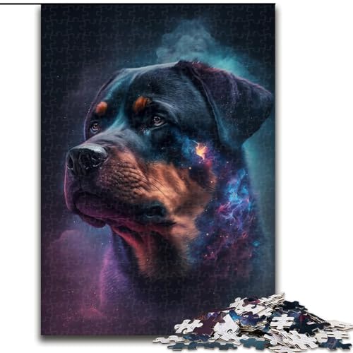 1000-teiliges Puzzle Rottweiler aus Karton, Größe 26x38cm, anspruchsvolles Denkspiel – entspannendes Spielzeug für Teenager von ZKYUBEK