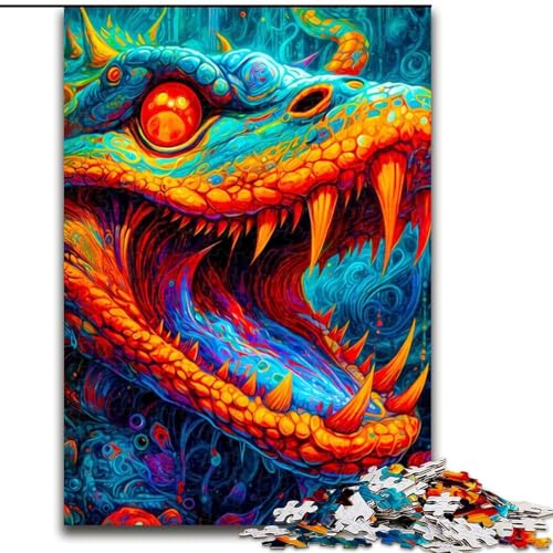 1000-teiliges Puzzle Schlange, Karton-Puzzle, Größe 26x38cm, anspruchsvolles Denkspiel – entspannendes Spielzeug für Teenager von ZKYUBEK