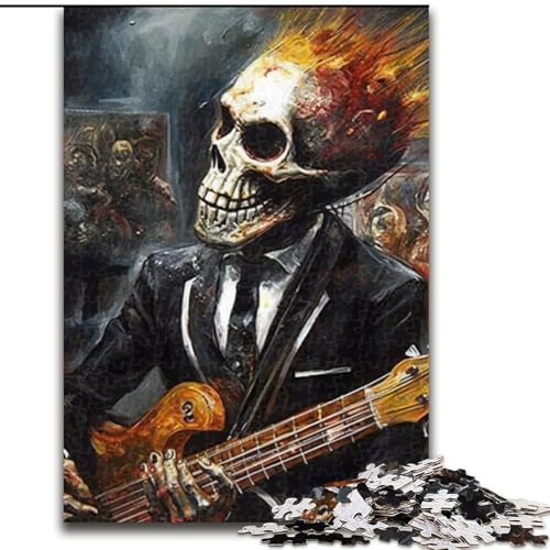 1000-teiliges Puzzle Skelett spielt Gitarre. Puzzle 1000 Teile für Erwachsene. Anspruchsvolles Denkspiel für Teenager und Familien. 50x75cm 1000-teiliges Puzzle Skelett spielt Gitarre. Puzzle 1000 Teile für Erwachsene. Anspruchsvolles Denkspiel für Teenager und Familien. 50x75cm von ZKYUBEK