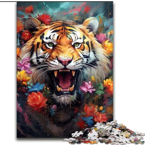 1000-teiliges Puzzle Tiger, Größe 26x38cm, anspruchsvolles Denkspiel für Teenager, unterhaltsames interaktives Spiel für die ganze Familie 1000-teiliges Puzzle Tiger, Größe 26x38cm, anspruchsvolles Denkspiel für Teenager, unterhaltsames interaktives Spiel für die ganze Familie von ZKYUBEK