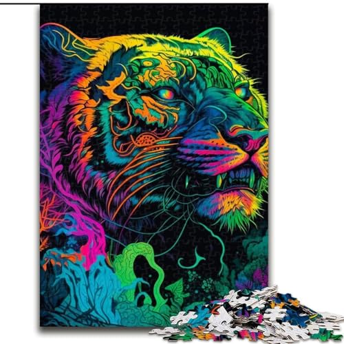 1000-teiliges Puzzle Tiger, Holzpuzzle, Größe 50x75cm, anspruchsvolles Denkspiel – entspannendes Spielzeug für Teenager von ZKYUBEK