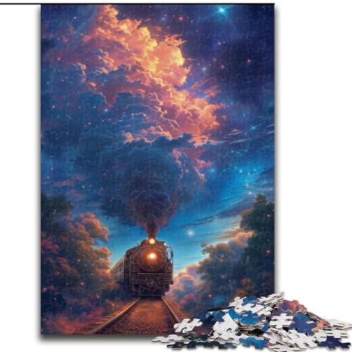 1000-teiliges Puzzle Traumzug aus Karton, Größe 26x38cm, anspruchsvolles Denkspiel – entspannendes Spielzeug für Teenager von ZKYUBEK