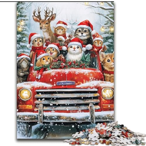 1000-teiliges Puzzle Weihnachtstiere Holzpuzzle für Erwachsene 26x38cm Herausforderndes DIY-Denkspiel für Teenager 1000-teiliges Puzzle Weihnachtstiere Holzpuzzle für Erwachsene 26x38cm Herausforderndes DIY-Denkspiel für Teenager von ZKYUBEK