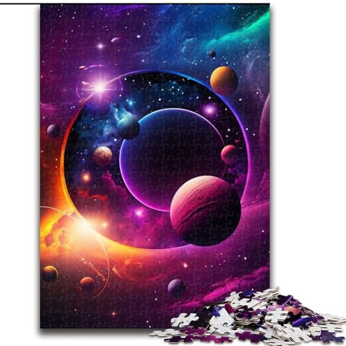 1000-teiliges Puzzle Weltraumplanet, Größe 26x38cm, anspruchsvolles Denkspiel für Teenager, unterhaltsames interaktives Spiel für die ganze Familie 1000-teiliges Puzzle Weltraumplanet, Größe 26x38cm, anspruchsvolles Denkspiel für Teenager, unterhaltsames interaktives Spiel für die ganze Familie von ZKYUBEK
