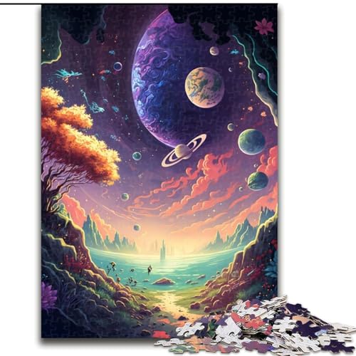 1000-teiliges Puzzle Wunderschöne Weltraumlandschaft, unmögliche Puzzles für Erwachsene, Größe 50x75cm, anspruchsvolles Denkspiel für Teenager, Spaß für den Spieleabend mit der Familie von ZKYUBEK