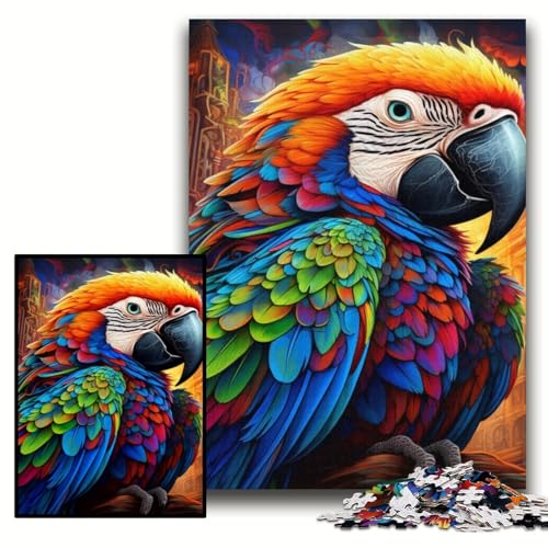 1000-teiliges Puzzle für Erwachsene, Art Parrot, Holzpuzzle, 50x75cm, Denksportaufgabe und Heimdekoration 1000-teiliges Puzzle für Erwachsene, Art Parrot, Holzpuzzle, 50x75cm, Denksportaufgabe und Heimdekoration von ZKYUBEK