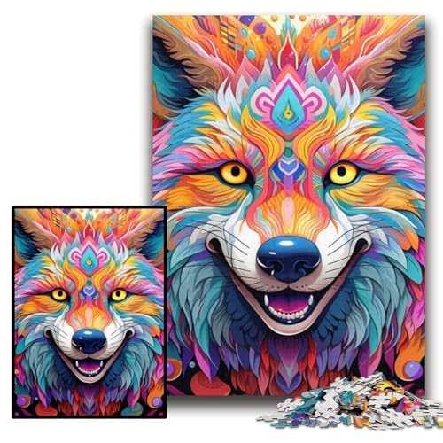 1000-teiliges Puzzle für Erwachsene, Art Wolf, Holzpuzzle, 50x75cm, Denkspiel für Teenager und Familieninteraktion 1000-teiliges Puzzle für Erwachsene, Art Wolf, Holzpuzzle, 50x75cm, Denkspiel für Teenager und Familieninteraktion von ZKYUBEK