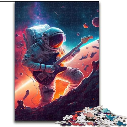 1000-teiliges Puzzle für Erwachsene, Astronaut spielt Gitarre, Holzpuzzle für Erwachsene, Größe 50x75cm, entspannende Unterhaltung, Heimdekoration 1000-teiliges Puzzle für Erwachsene, Astronaut spielt Gitarre, Holzpuzzle für Erwachsene, Größe 50x75cm, entspannende Unterhaltung, Heimdekoration von ZKYUBEK