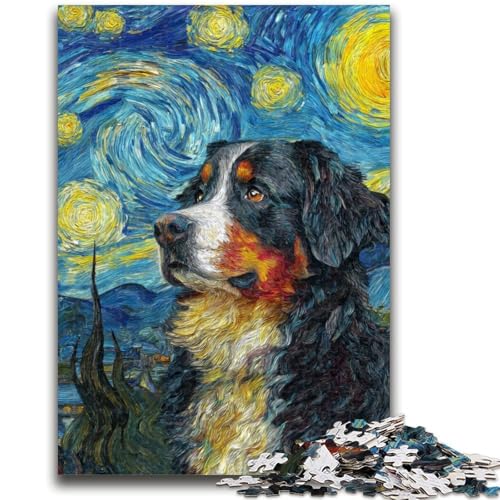 1000-teiliges Puzzle für Erwachsene, Berner Sennenhund, ab 14 Jahren, Denkspiel, Weihnachts- und Geburtstagsgeschenke, 50x75cm von ZKYUBEK