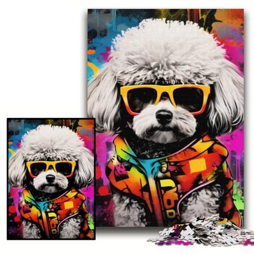 1000-teiliges Puzzle für Erwachsene, Bichon Frise Graffiti, künstlerische Puzzles für Erwachsene, 26x38cm, pädagogisches Denkspiel, künstlerische Heim- und Bürodekoration, ab 14 Jahren 1000-teiliges Puzzle für Erwachsene, Bichon Frise Graffiti, künstlerische Puzzles für Erwachsene, 26x38cm, pädagogisches Denkspiel, künstlerische Heim- und Bürodekoration, ab 14 Jahren von ZKYUBEK