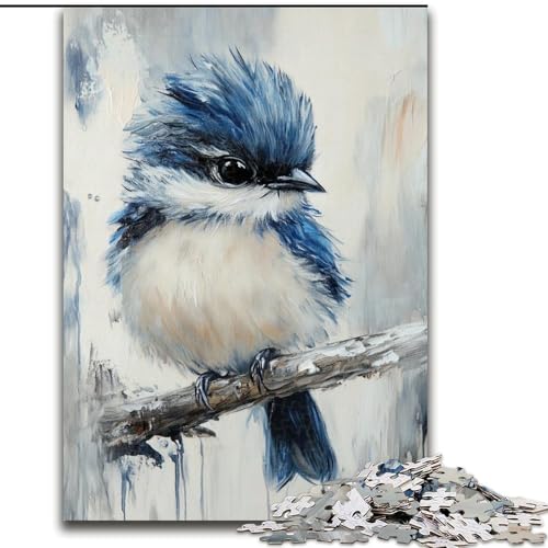 1000-teiliges Puzzle für Erwachsene, Blauer Vogel, Holzpuzzle für Erwachsene, einzigartige DIY-Heimdekoration, Geschenkidee, 26x38cm 1000-teiliges Puzzle für Erwachsene, Blauer Vogel, Holzpuzzle für Erwachsene, einzigartige DIY-Heimdekoration, Geschenkidee, 26x38cm von ZKYUBEK